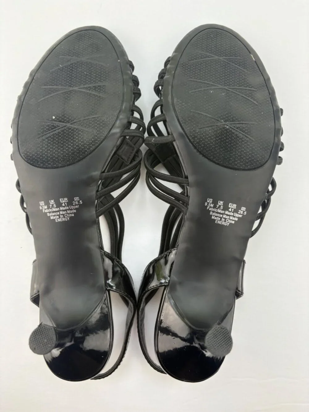 Naturalizer Black Patent Strappy Slingback Kitten Heels Sandal Size 9.5 M - Picture 9 of 10